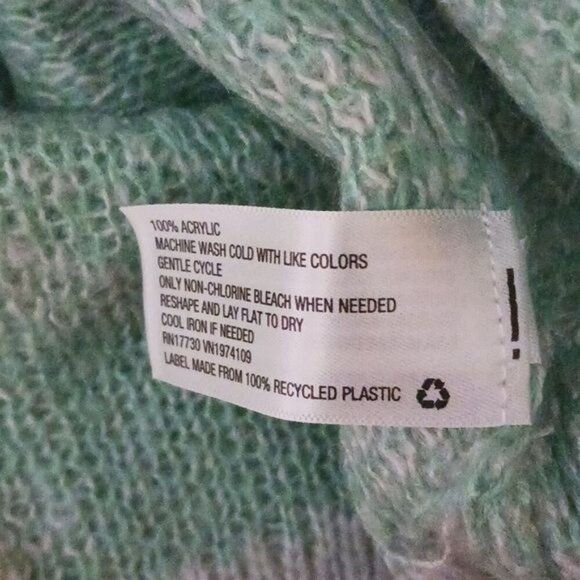 Wild Fable Womens XS Green Houndstooth Knit Cardigan Sweater Button Front - Picture 6 of 6